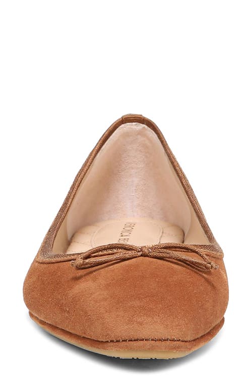 Veronica Beard Beatrix Suede Bow Ballerina Flats In Hazelwood