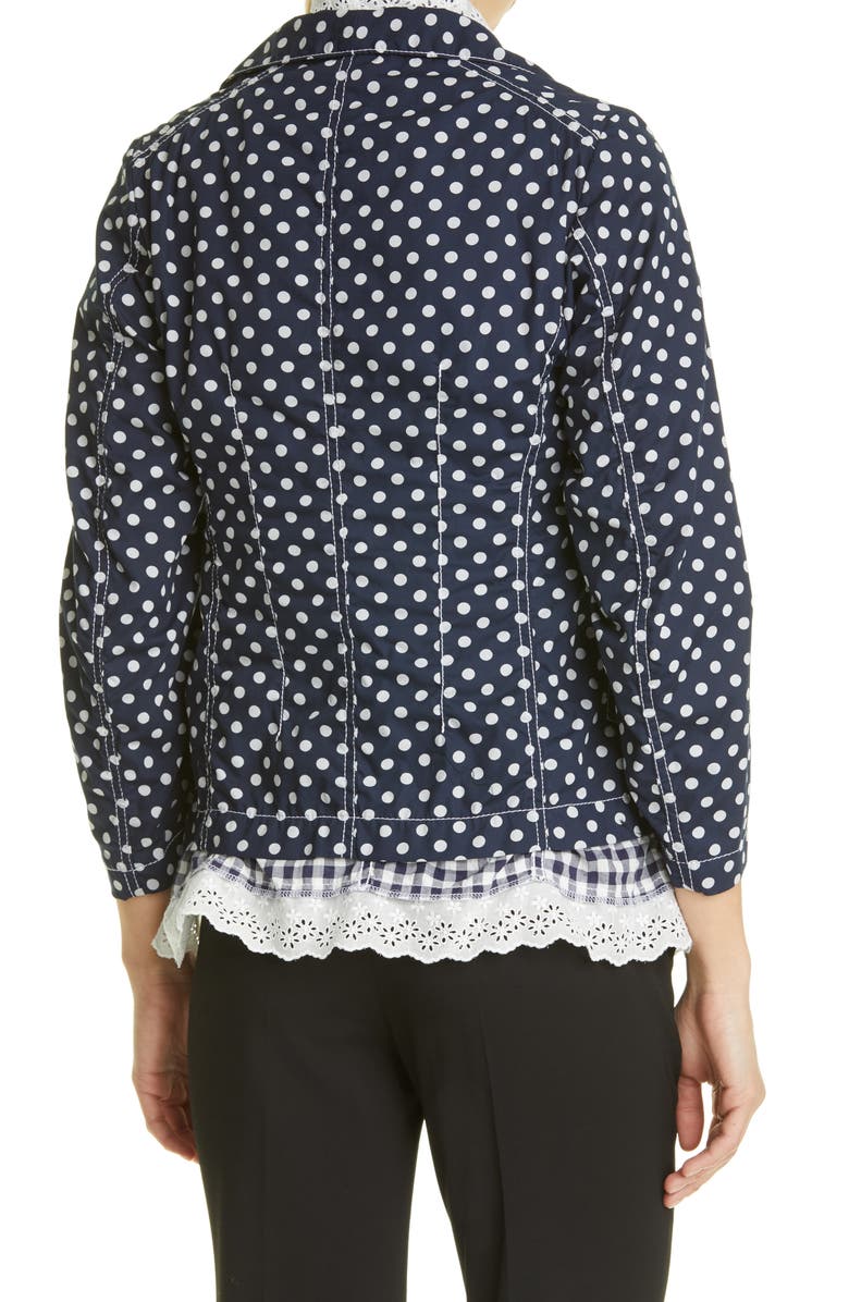 Tao Comme des Garçons Tricot Comme des Garçons Polka Dot Layered Jacket, Alternate, color,