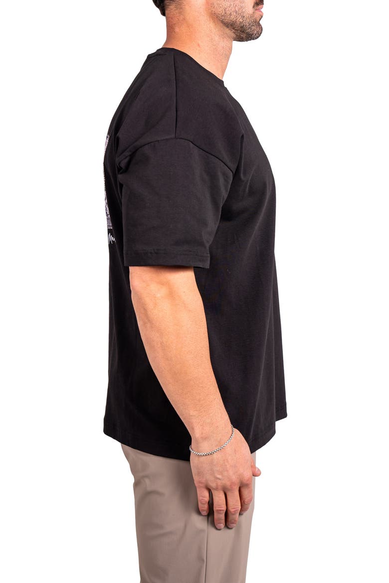 Ascension The Strip Appliqué Cotton Graphic T-Shirt, Alternate, color, BLACK