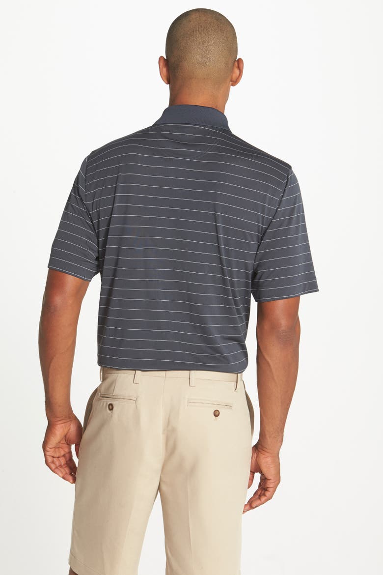 Franklin Stripe DryTec® Polo, Alternate, color, ONYX/ WHITE