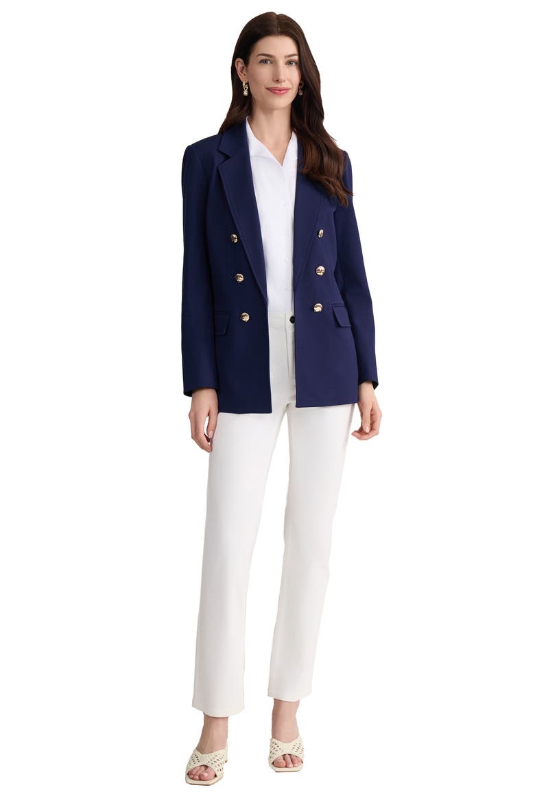 Faux Double Breasted Blazer, Alternate, color, PACIFIC NAVY