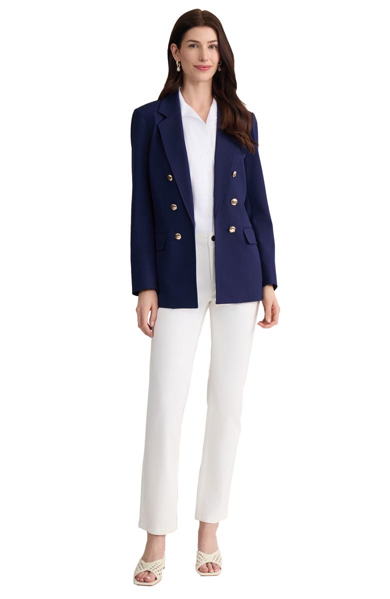 Jones New York Faux Double Breasted Blazer, Alternate, color, Pacific Navy