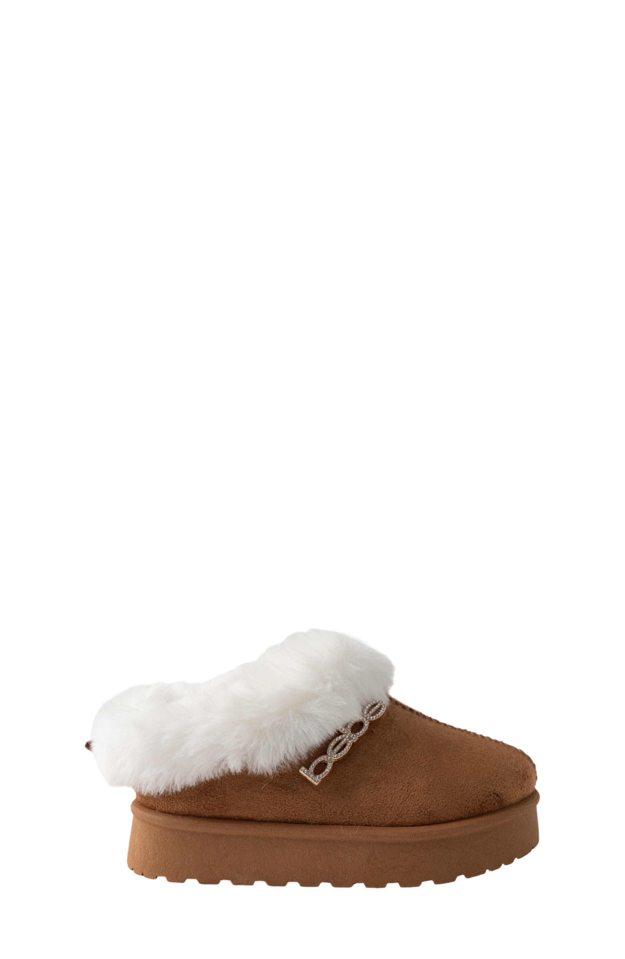 Kids' Microsuede Mule, Alternate, color, COGNAC