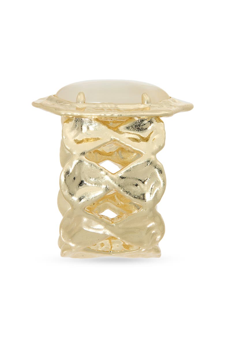 Daphne Mother-of-Pearl Cocktail Ring, Alternate, color, GOLD NATURAL MOTHER OF PEARL 8