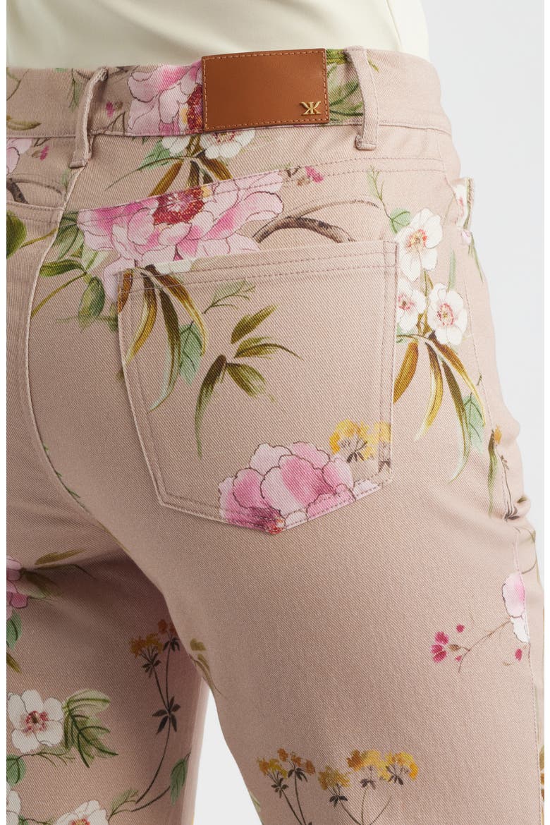 Leigh Floral Stretch Cotton Twill Pants, Alternate, color, NATURAL MULTI