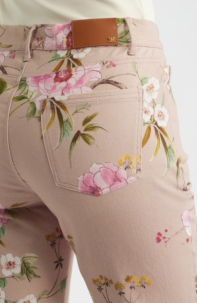 KOBI HALPERIN Leigh Floral Stretch Cotton Twill Pants, Alternate, color, Natural Multi