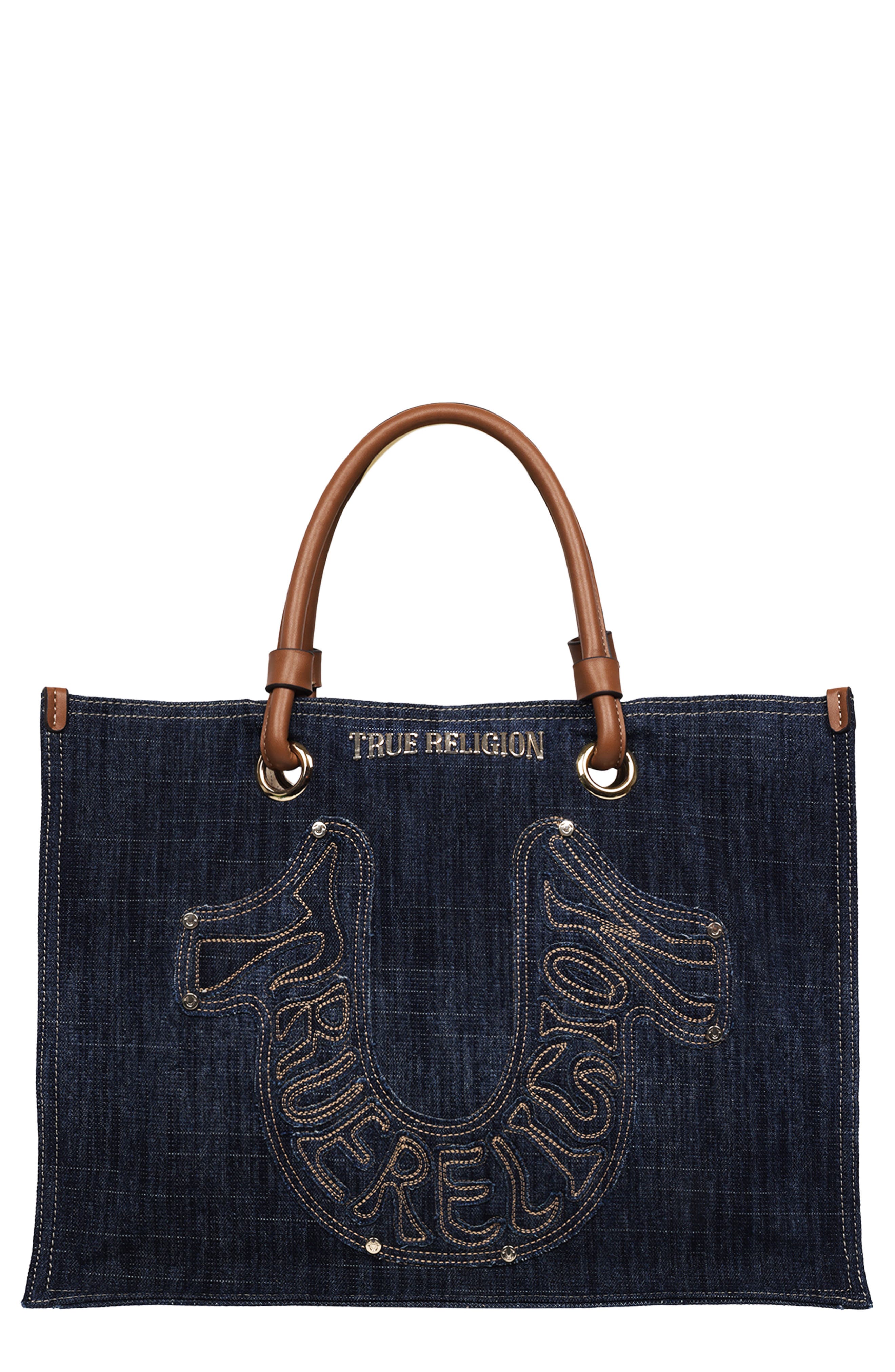 True Religion Andi Embroidered Horseshoe Tote