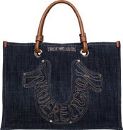 True Religion Andi Embroidered Horseshoe Tote