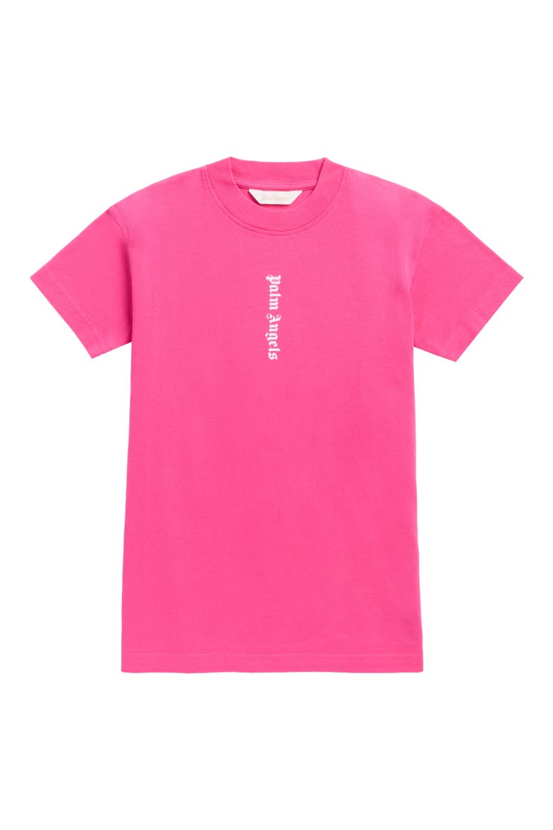 Kids' Overlogo Tee Dress, Main, color, FUCHSIA WHITE