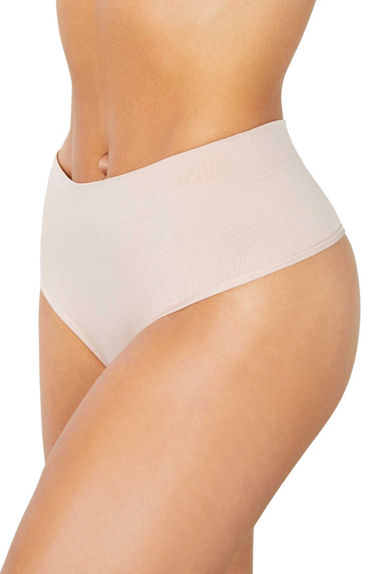 High Sculpt Thong Rib, Alternate, color, Sand