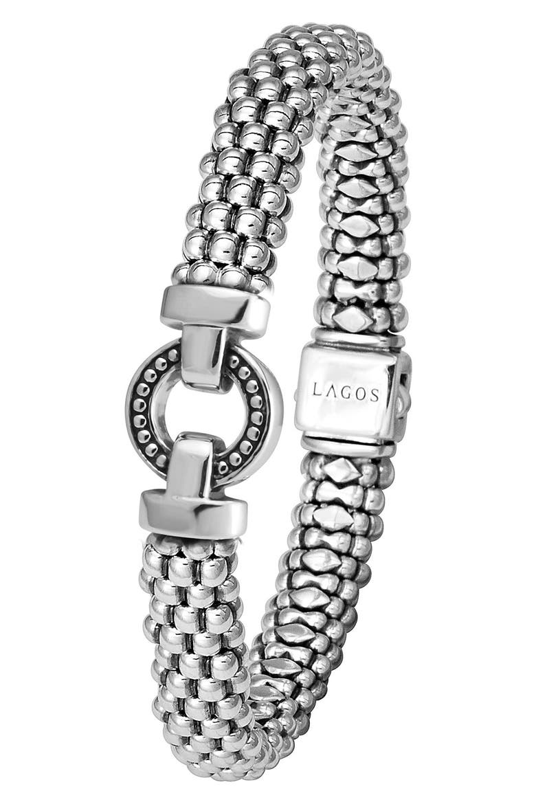 'Enso' Caviar™ Rope Bracelet, Alternate, color, SILVER