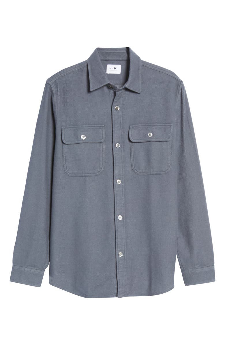 NN07 Alf 5146 Flannel Button-Down Shirt, Alternate, color, Concrete