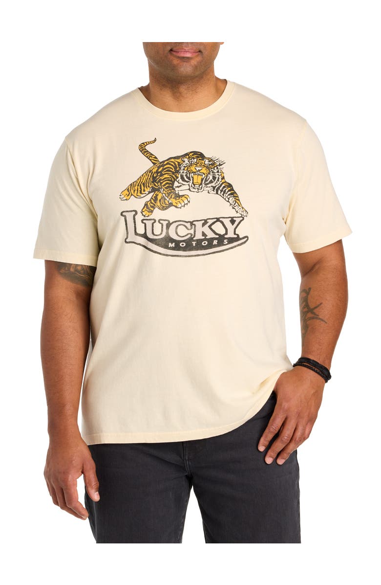 Lucky Brand Jeans Big & Tall   Tiger T-Shirt, Main, color, Turtledove