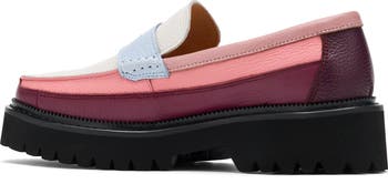 Ms. Adler Leather Lug Penny Loafers