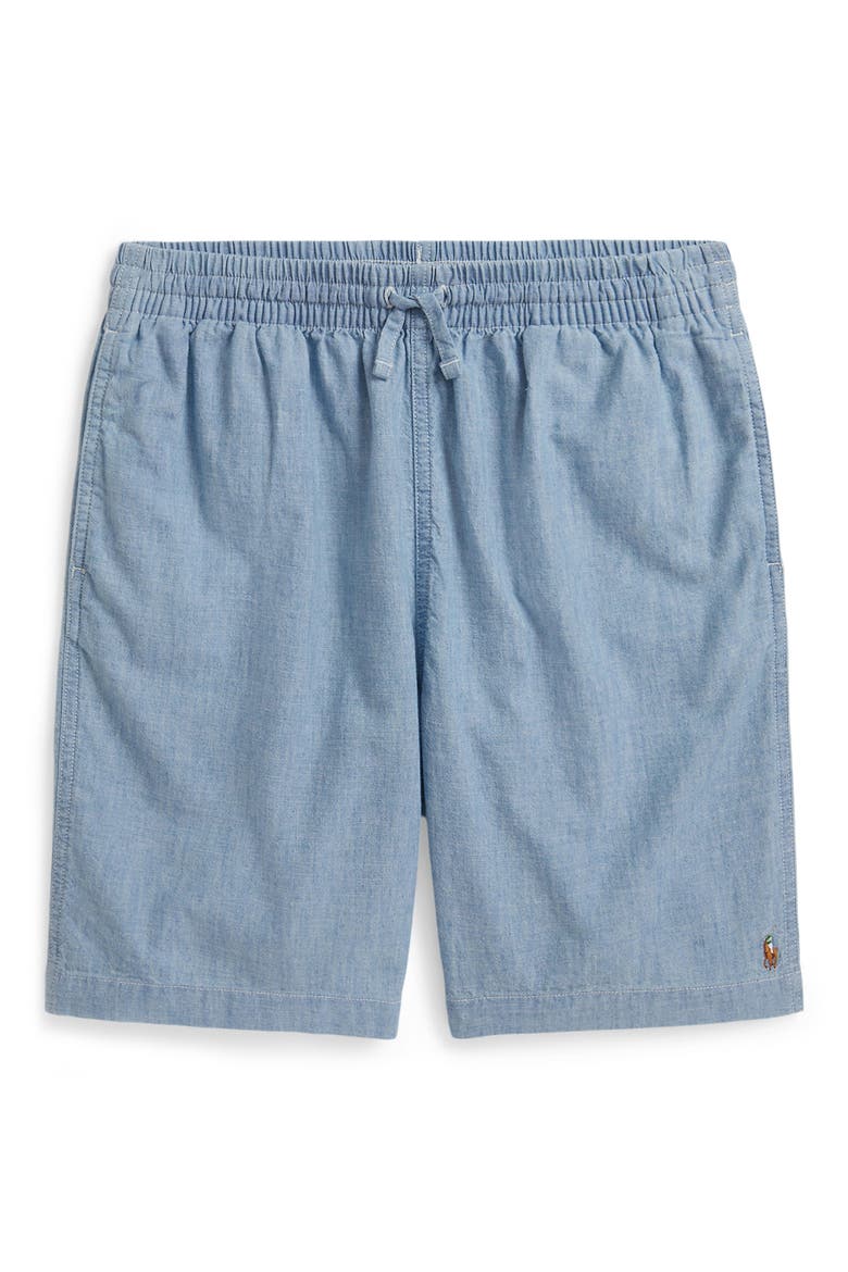 Kids' Cotton Twill Shorts, Main, color, CHAMBRAY