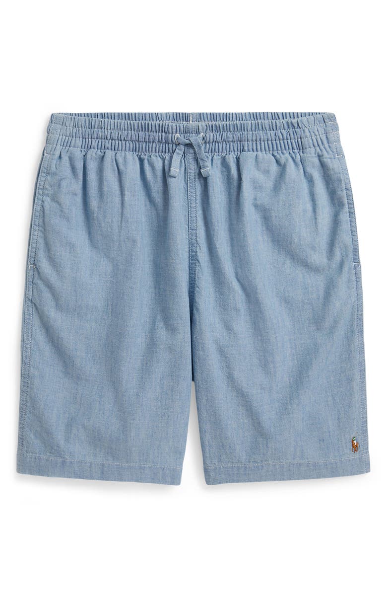 Polo Ralph Lauren Kids' Cotton Twill Shorts, Main, color, Chambray