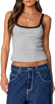 EDIKTED Jude Lace Trim Camisole