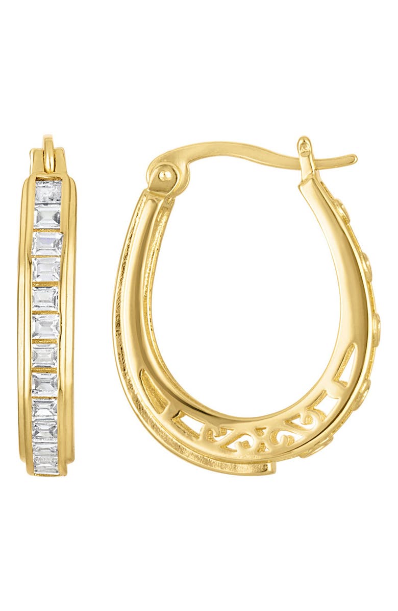 FZN Cubic Zirconia Hoop Earrings, Main, color, 
