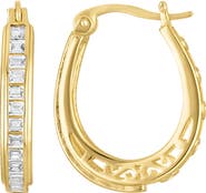 FZN Cubic Zirconia Hoop Earrings