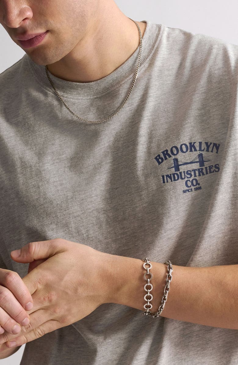 Brooklyn Industries Relaxed Vintage Graphic T-Shirt, Alternate, color, Light Grey Melange