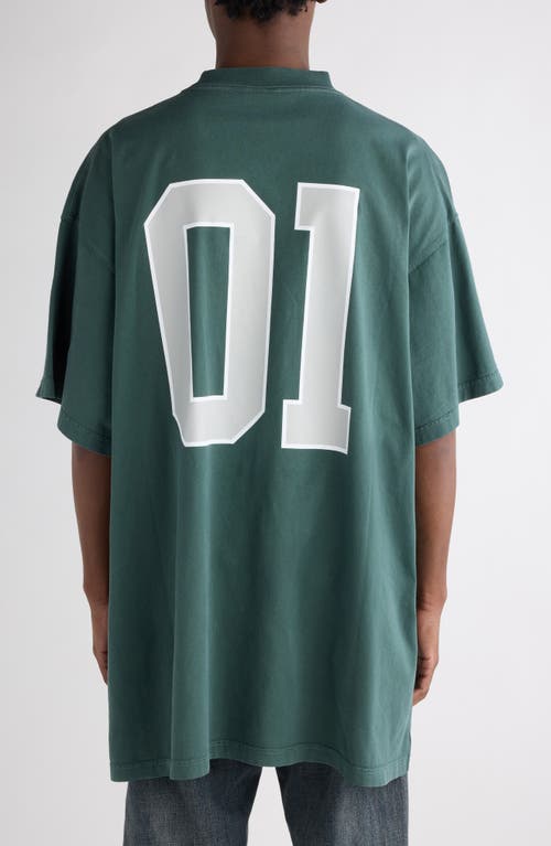 Balenciaga Graphic Print Basketball Short Sleeve T-shirt In Green