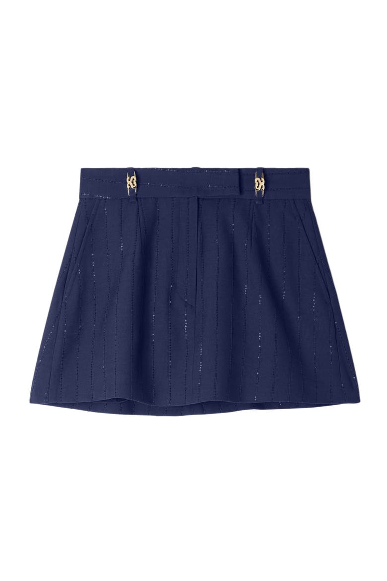 Striped sequin skort, Alternate, color, Dark navy