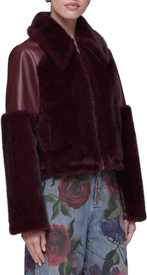 Colorblock Plaid Double Breasted Coat