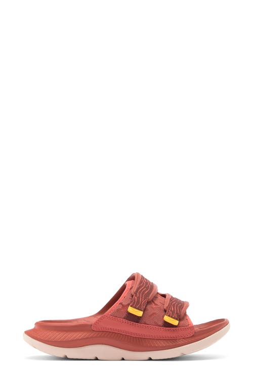 Hoka Gender Inclusive Ora Luxe Slide Sandal In Hot Sauce/peach Whip