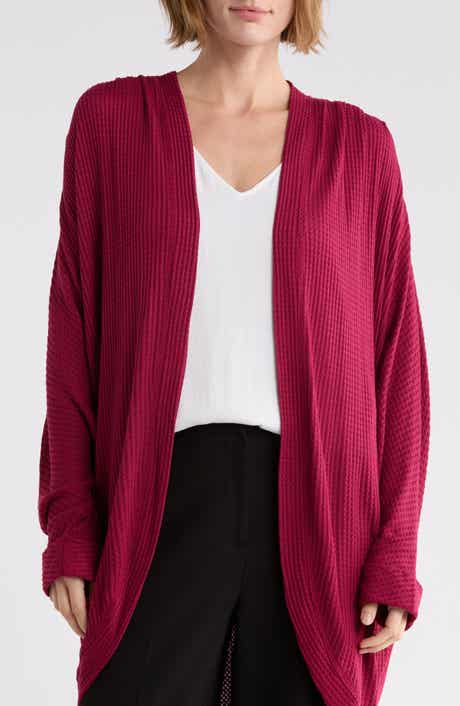Oversized Waffle Cardigan