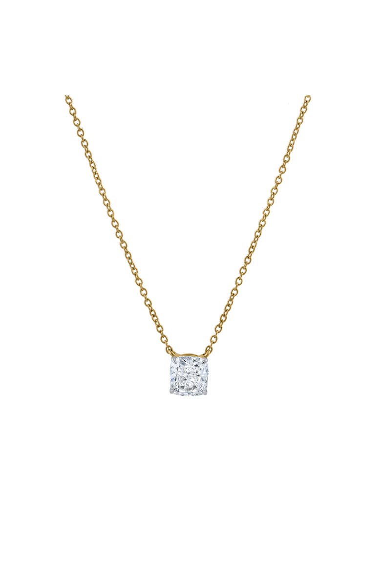 Cushion Chic 14K Gold Lab Grown Diamond Necklace - 0.75 ct, Main, color, 14K Yellow Gold