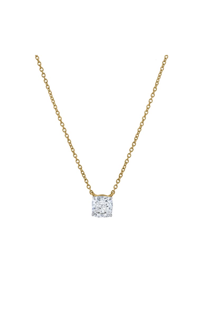 LuvMyJewelry Cushion Chic 14K Gold Lab Grown Diamond Necklace - 0.75 ct, Main, color, 14K Yellow Gold