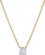 LuvMyJewelry Cushion Chic 14K Gold Lab Grown Diamond Necklace - 0.75 ct