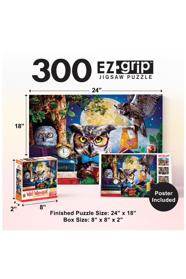 Night Owls Study Group 300 Piece Puzzle, Alternate, color, Multicolor