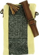 VINTAGE ADDICTION Crossbody Bag w/ Leather Trim