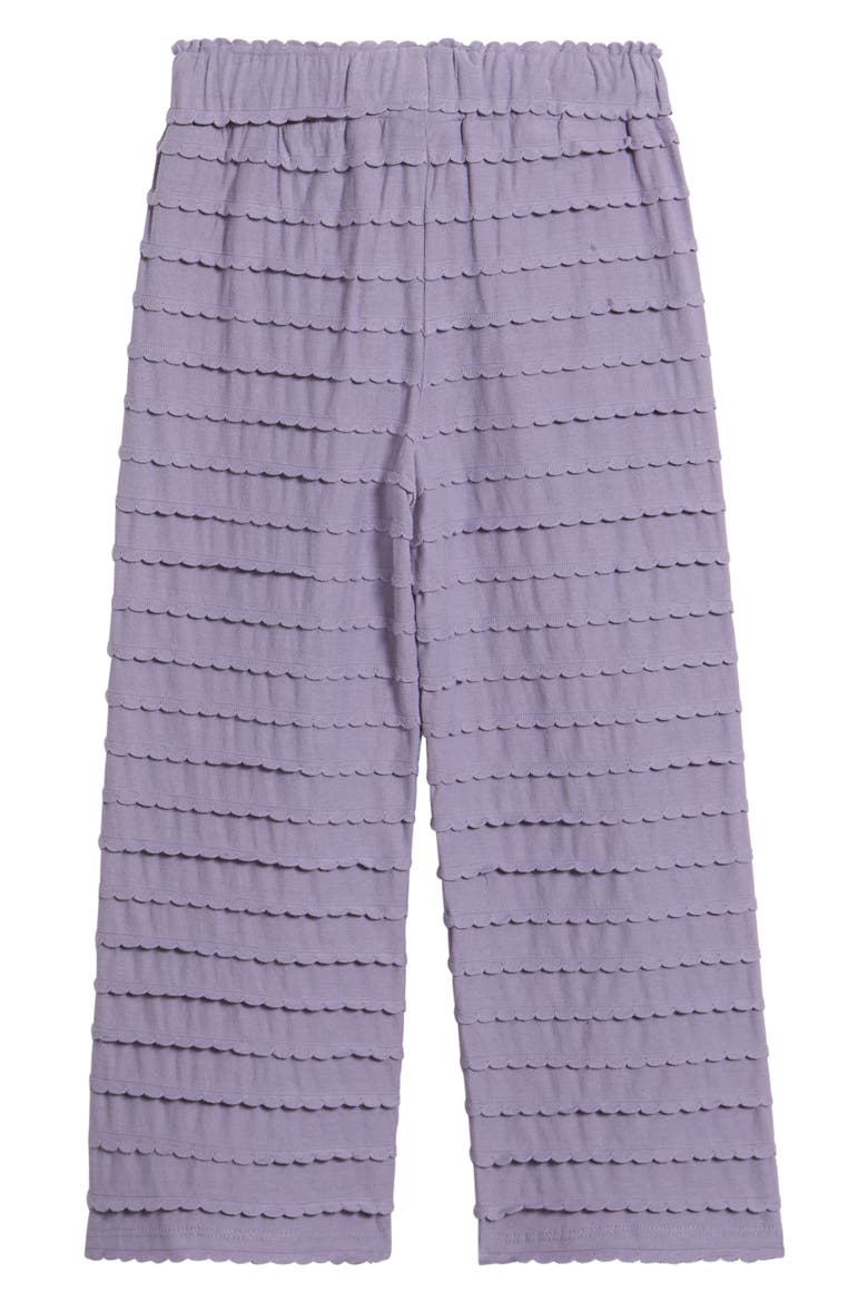 Kids' Frill Detail Organic Cotton Drawstring Pants, Alternate, color, PURPLE