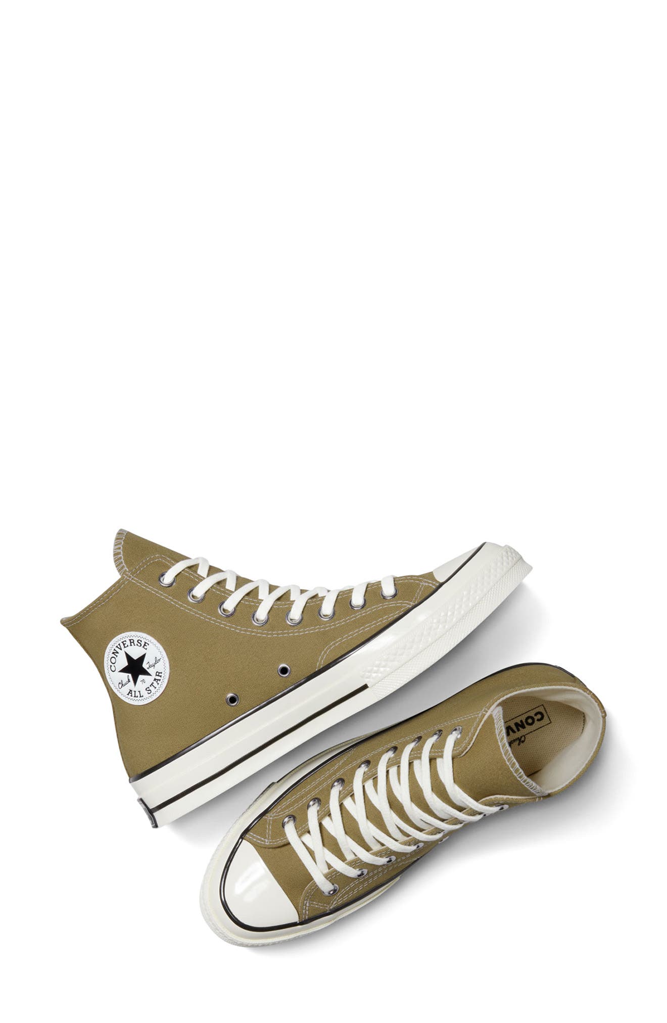 Converse Chuck Taylor<sup>®</sup> All Star<sup>®</sup> 70 High Top Sneaker, Alternate, color, Swamp Core/ Egret/ Black