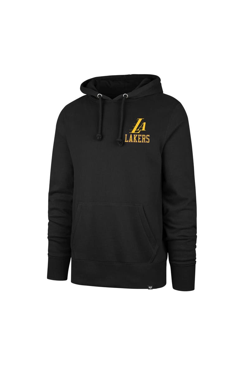 Men's '47 Black Los Angeles Lakers 2025/26 City Edition Jab Step Headline Hoodie, Alternate, color, Black