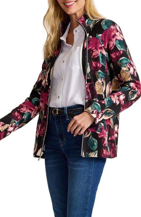 Aruba Jeweled Blooms Corduroy Jacket