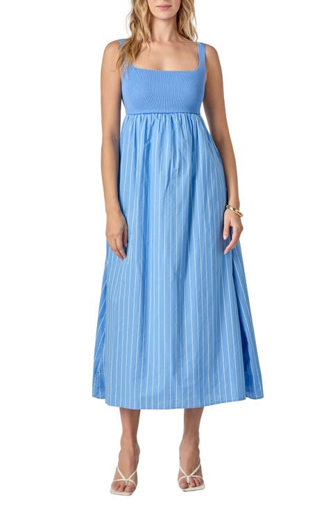 Tie Back Mixed Media Dress