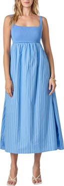 English Factory Tie Back Mixed Media Dress