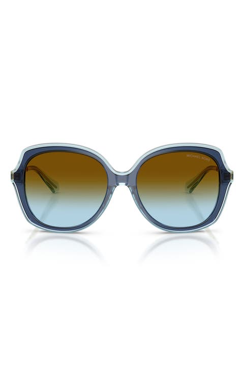 Canary Islands 55mm Gradient Round Sunglasses