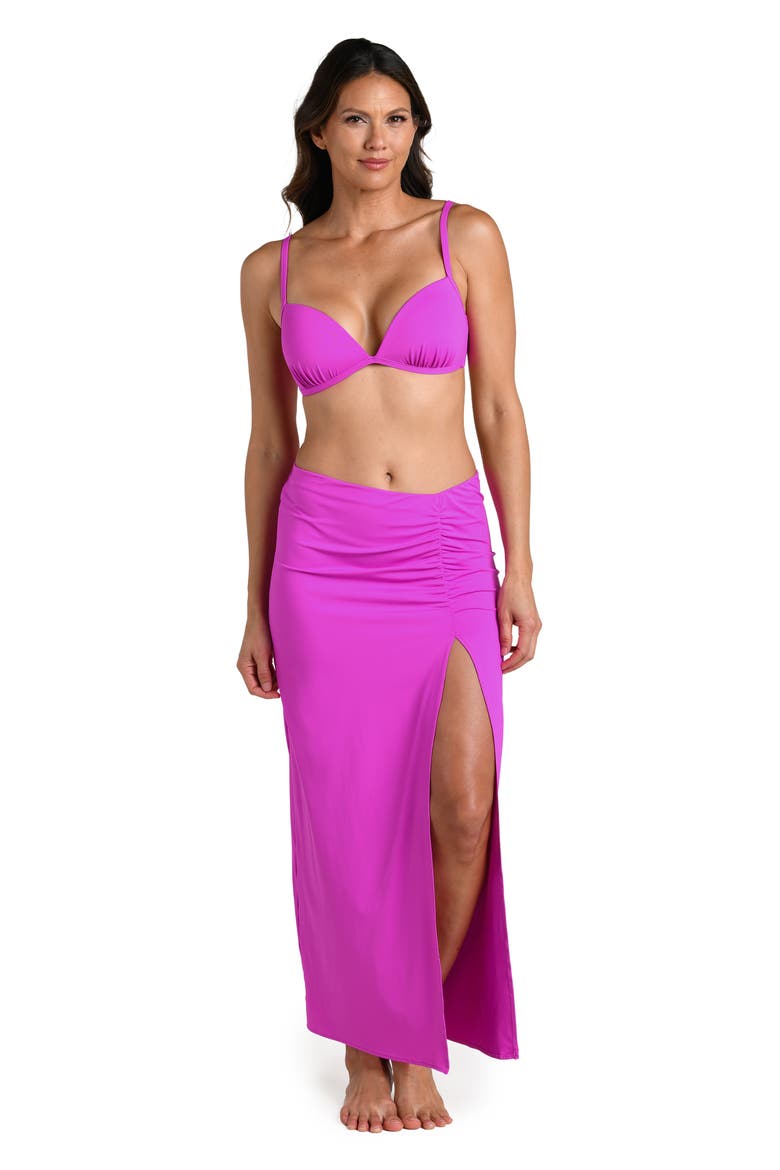 Island Goddess Side Slit Cover-Up Skirt, Alternate, color, VIOLET