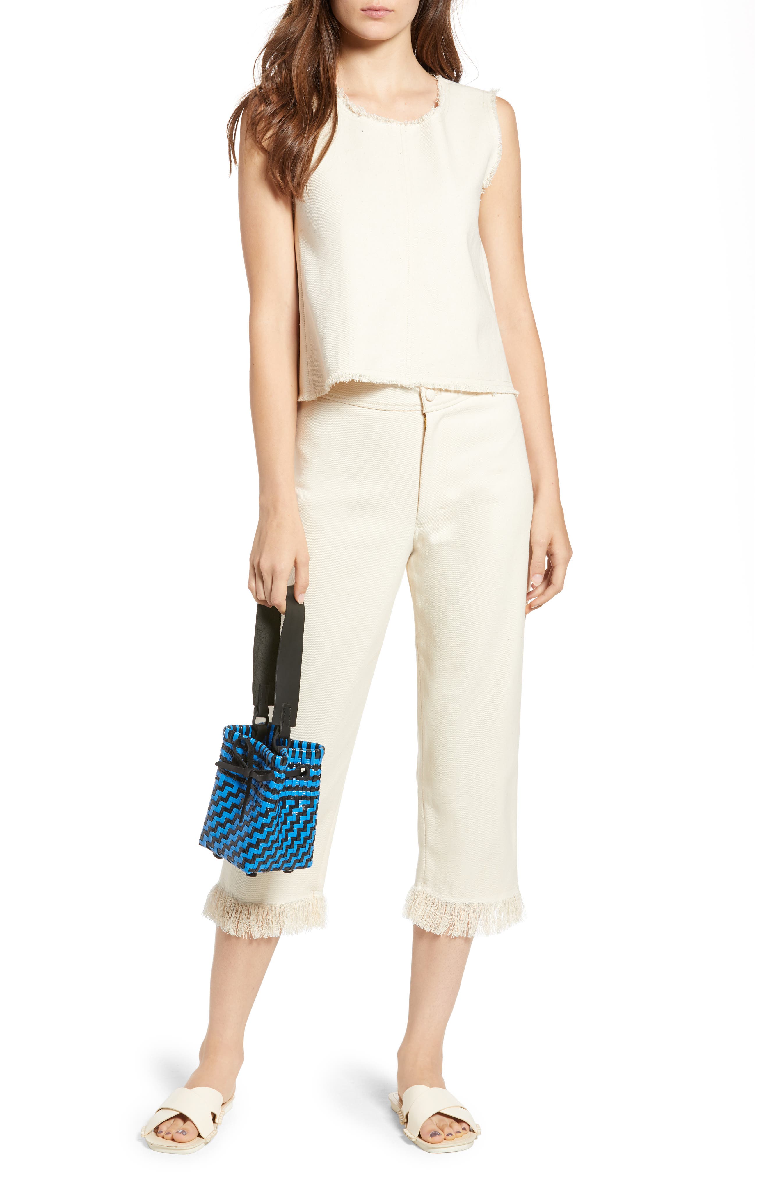 Truss Party Woven Bucket Bag, Alternate, color, 