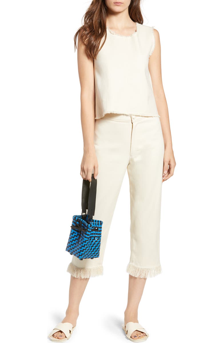 Truss Party Woven Bucket Bag, Alternate, color,