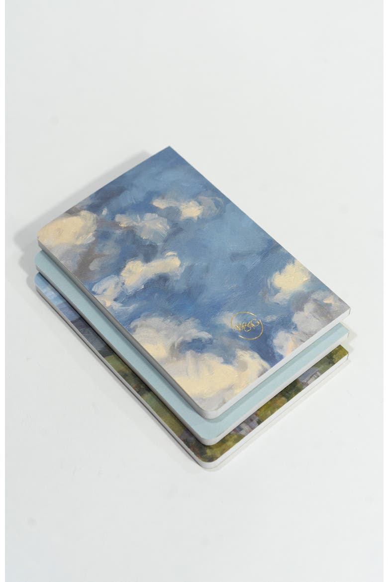 Set of Three Pocket Journals - Landscapes of Frankenstein En Plein Air, Alternate, color, Blue
