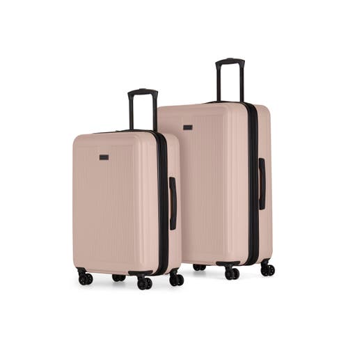 Bugatti Singapore 2 Piece Hardside Luggage Set With Expansion In Blush