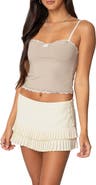 EDIKTED Alara Lace Trim Crop Camisole