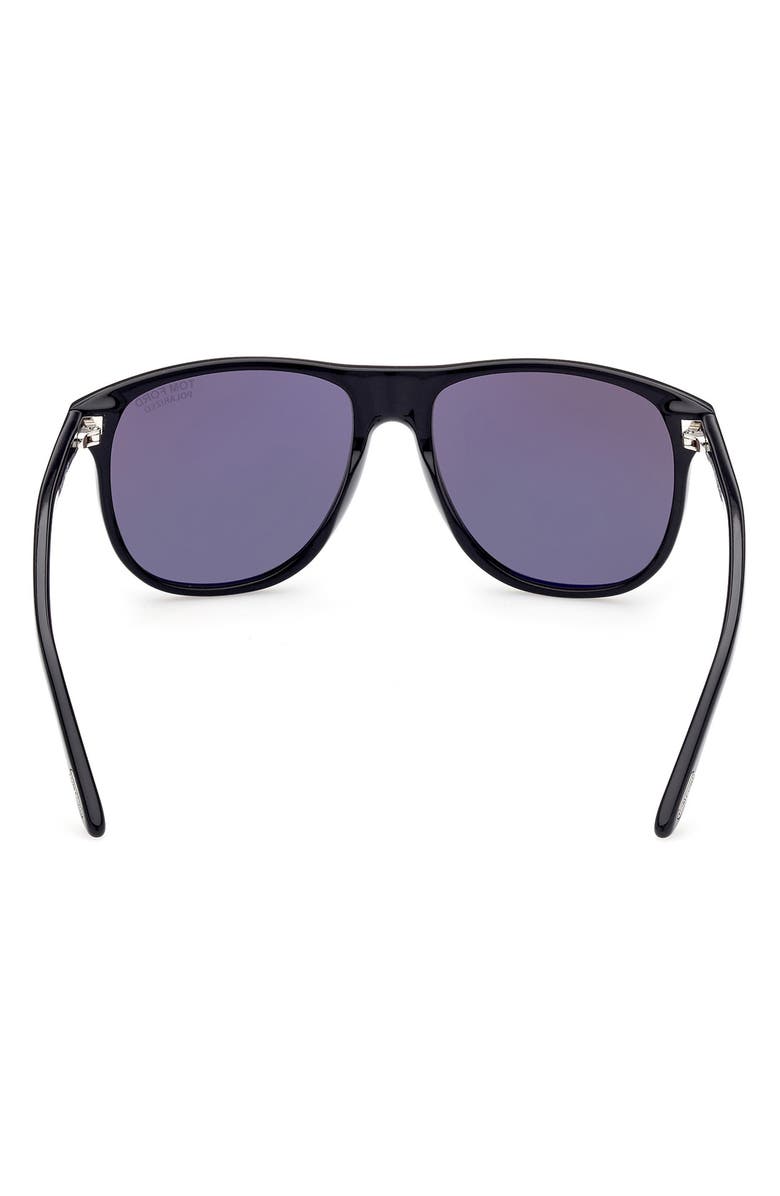 TOM FORD 56mm Polarized Square Sunglasses, Alternate, color, 