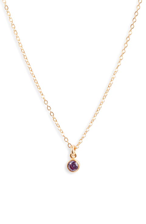Birthstone Charm Pendant Necklace