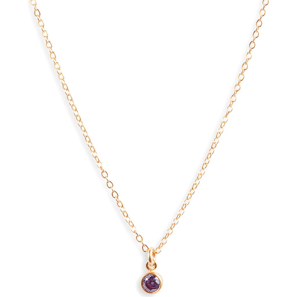 Set & Stones Birthstone Charm Pendant Necklace In Gold